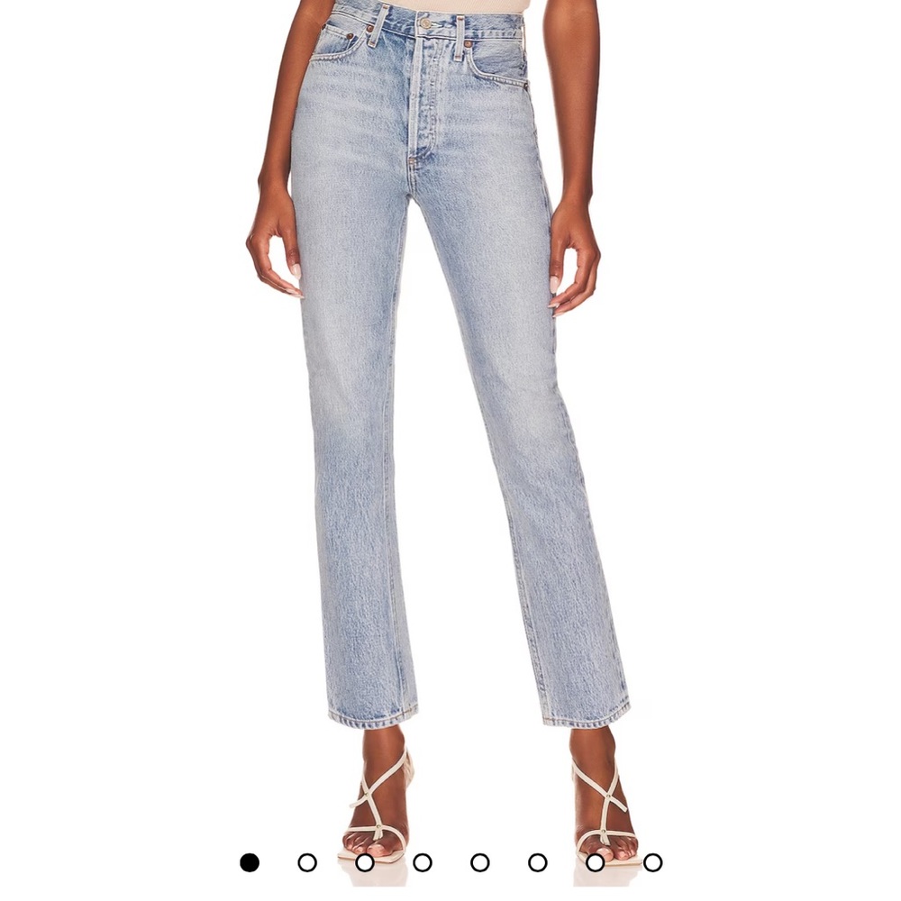 Agolde Jeans - Riley high rise straight crop in renewal wash
